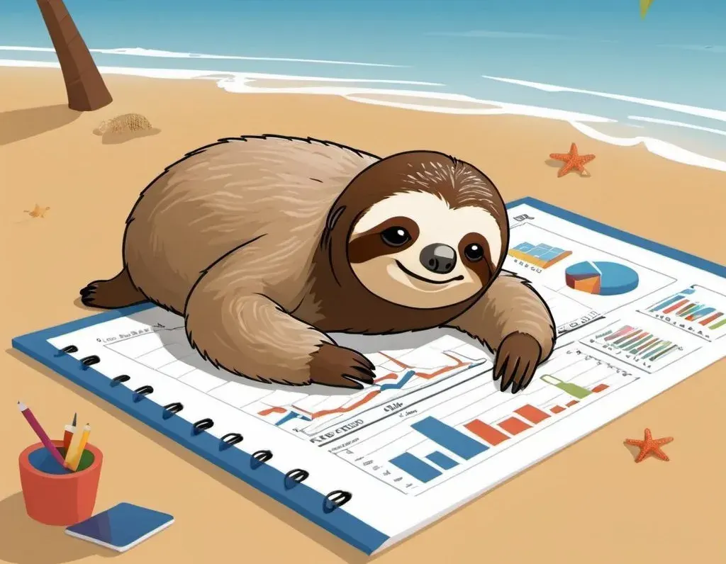 Sloth on the beach